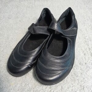 David Tate Mary Jane Flats Womens 9.5M Black Leather